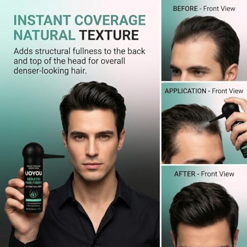 Hair Building Fibers for Thinning Hair - Keratin Fibers Black 27.5g
