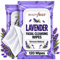 BeautyFrizz Lavender Face Wipes 120 pcs - Gentle & Moisturizing Facial Cleansing Wipes