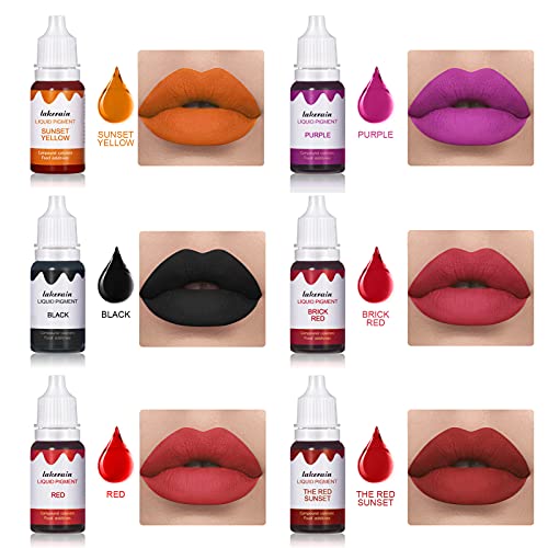 12-Color Liquid Lip Gloss Pigment Set for DIY Cosmetics