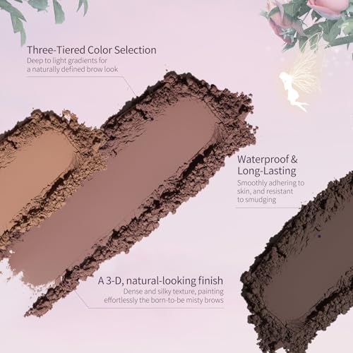 Flower Knows Midsummer Eyebrow Palette - 3 Color Waterproof Brow Powder
