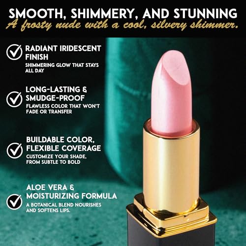L'Paige Shimmery Ice Lipstick - Frosted Pink Shimmer with Aloe Vera