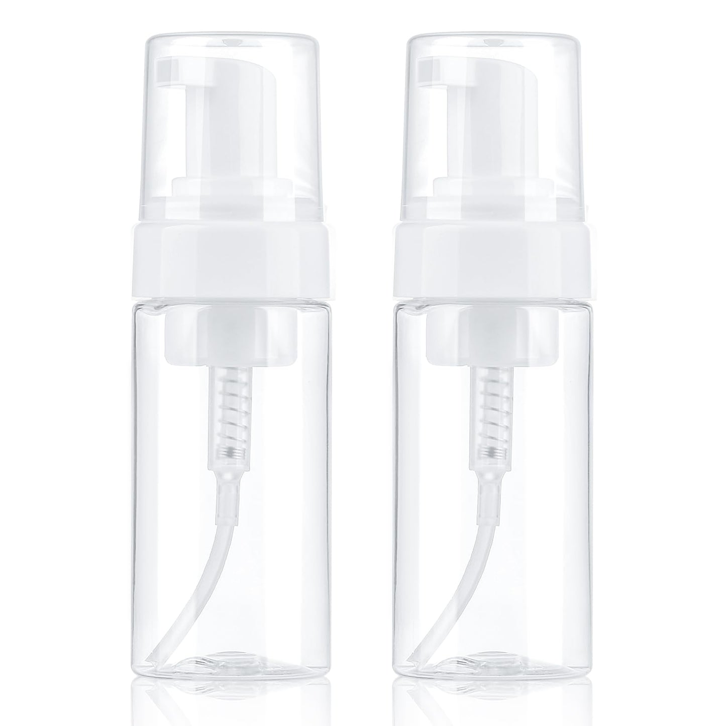 Foam Pump Bottle, 4oz Leak Proof Foaming Soap Dispenser Plastic Refillable Foam Bottles for Shampoo, Hand Soap, Body Wash, Face Wash