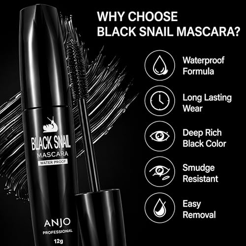 ANJO Tubing Mascara Black – Waterproof & Smudge-Proof