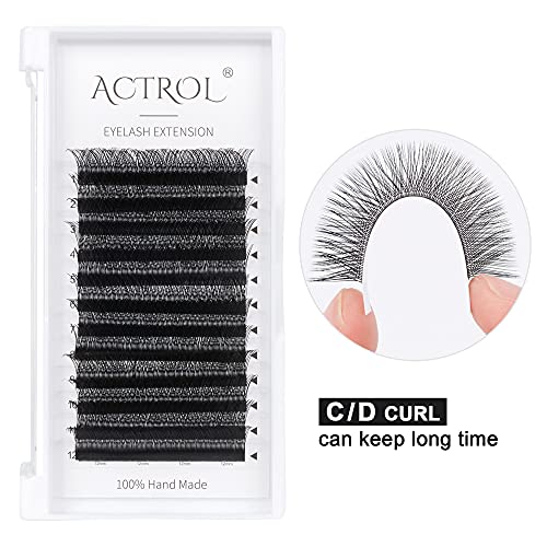 ACTROL YY Eyelashes Extension Lashes Black C Curl 0.05mm 14mm Lash Volume Extension Easy Fans Y Shaped Premade Soft Eyelashes Supply