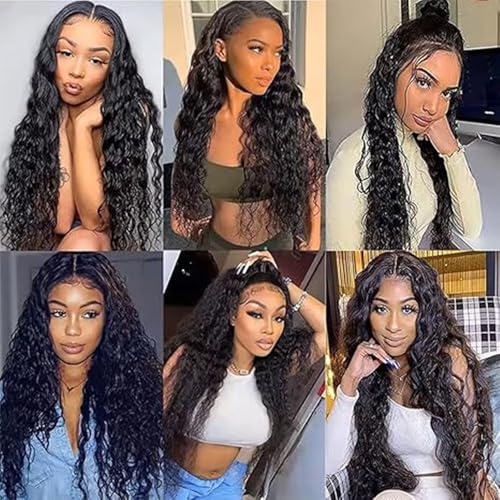 Water Wave Human Hair Bundles 8 Inch 100g Natural Black