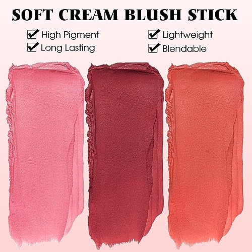 Cream Blush Stick for Cheeks - Waterproof & Long-Lasting