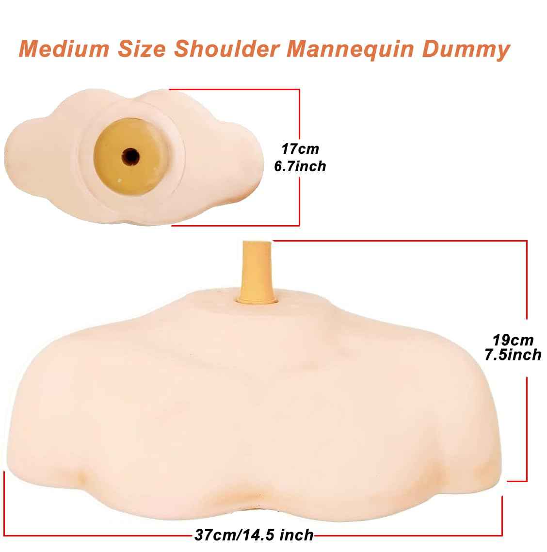 hairyhme Shoulder Mannequin, Dummy Shoulder Mannequin Head Stand, Wig Head Support for Cosmetology and Hairdressing Training in Home and Salon Settings, Shoulder Model Large Size