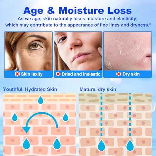 100% Pure Hyaluronic Acid Powder for Face & Joints, Dual Molecular Weight for Deep Hydration, Anti-Aging, DIY Serum Ingredient, Fragrance-Free, Vegan, 1 Scoop = 1 Bottle of Essence, 3.52 Oz