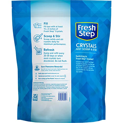 Fresh Step Crystals, Premium Cat Litter, Scented, 16 lbs total, (2 Pack of 8lb Bags) (Package May Vary)