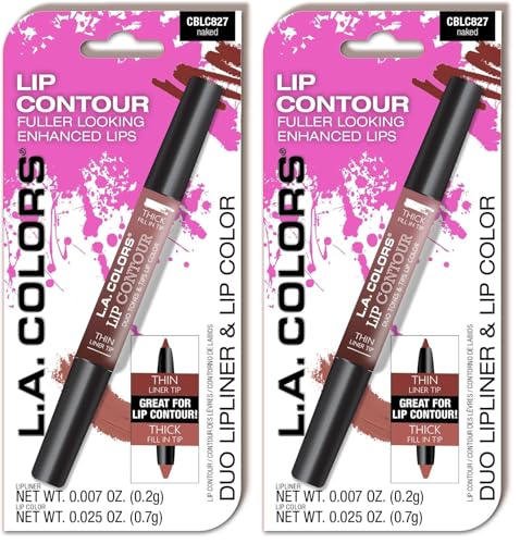 L.A. COLORS Lip Contour Pencil Naked - Pack of 2