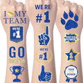 Blue Gold Team Spirit Temporary Tattoos 138PC
