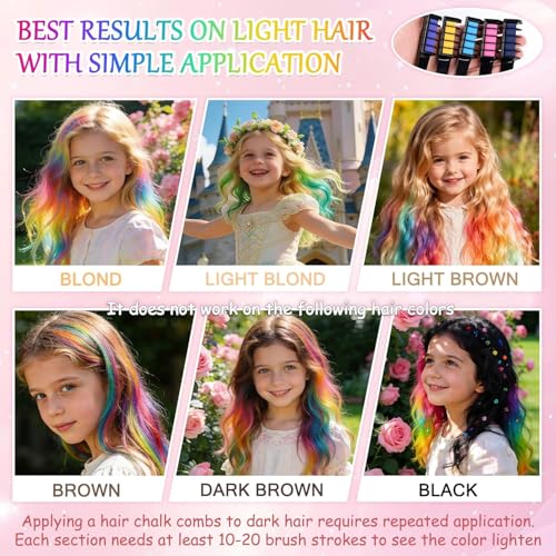 10 Colors Hair Chalk Combs - Temporary Washable Hair Color