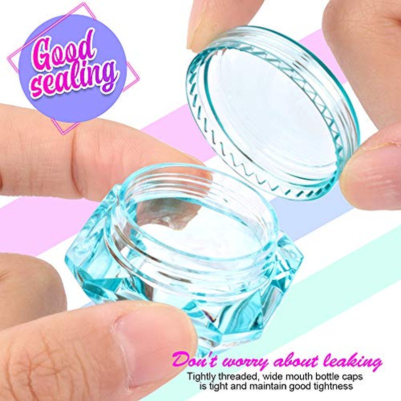 40 Pcs Acrylic Cosmetic Containers - 3g Travel Pots in 8 Colors