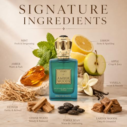 Amber Woods Extrait de Parfum for Men - 3.4 oz Luxurious Fragrance