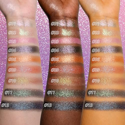 Holographic Duochrome Eyeshadow - Purple to Black Multichrome Shift
