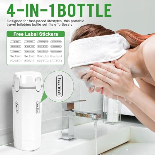 4-Pack 30ML Travel Bottles, Refillable Leak-Proof Dispensers