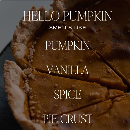 Sweet Water Decor Hello Pumpkin Soy Candle | Pumpkin, Warm Spices, Vanilla, and Whipped Cream Scented Candles for Home Thanksgiving Halloween Autumn Candle Pumpkin Pie Candle Made in the USA