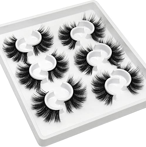 Losha 5D Fluffy False Eyelashes 20mm 6 Pairs Dramatic Faux Mink