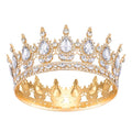 Gold Crystal Birthday Tiara Crown for Women