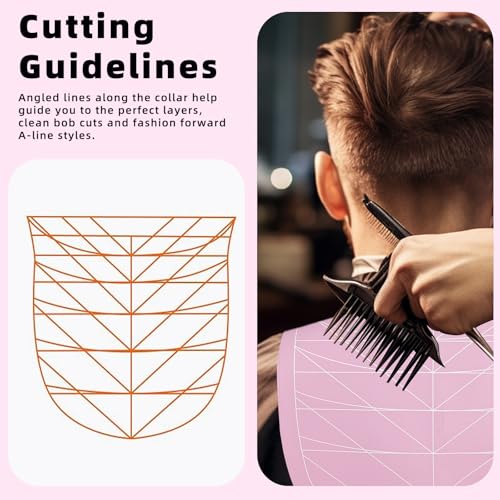 Professional Hair Cutting Cape with Neck Guide - Waterproof Silicone