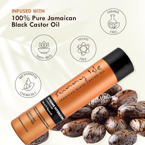 Sunny Isle Jamaican Black Castor Oil Extreme Hydrating Conditioner, Orange, 10 Fluid Ounce, Packaging May Vary