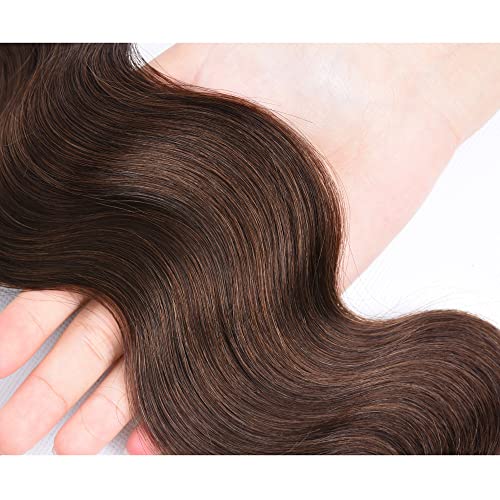 Brazilian Human Hair Bundles Dark Brown Body Wave 12-34 Inch 150g