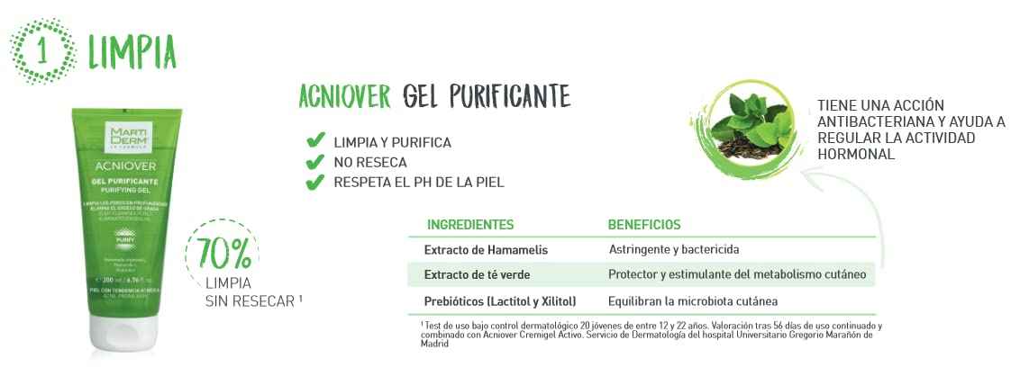 Acniover Gel Purificante Piel Grasa Y Acnéica 200 Ml