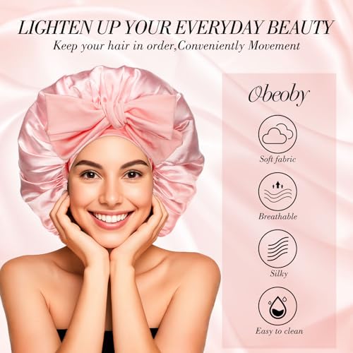 Double-Layer Satin Sleep Bonnet for Curly Hair