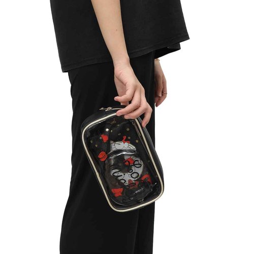 Bioworld Mickey 3-Piece Set Toiletry Bags with Clear PVC Makeup Bag