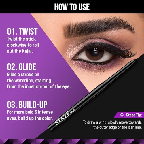 Staze 9to9 All Eyes on You Kajal Eyeliner