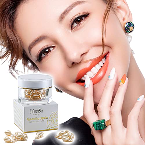 Serum Capsules for Face Skin Care - Boost Elasticity and Revive Collagen - Correction of Wrinkles and Tone Repair - Anti Aging, Hydrating, Lifting - 30 Capsules