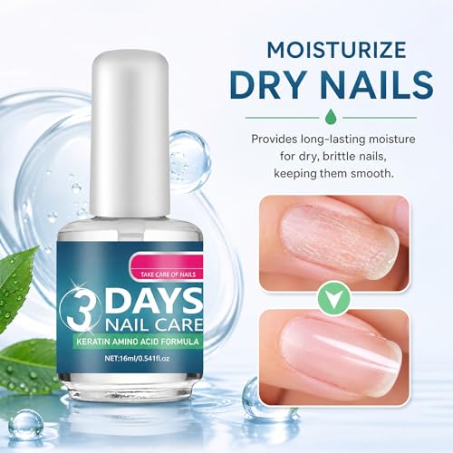 Keratin Amino Acid Nail Care for Dry, Weak Nails - 3 Days Treatment