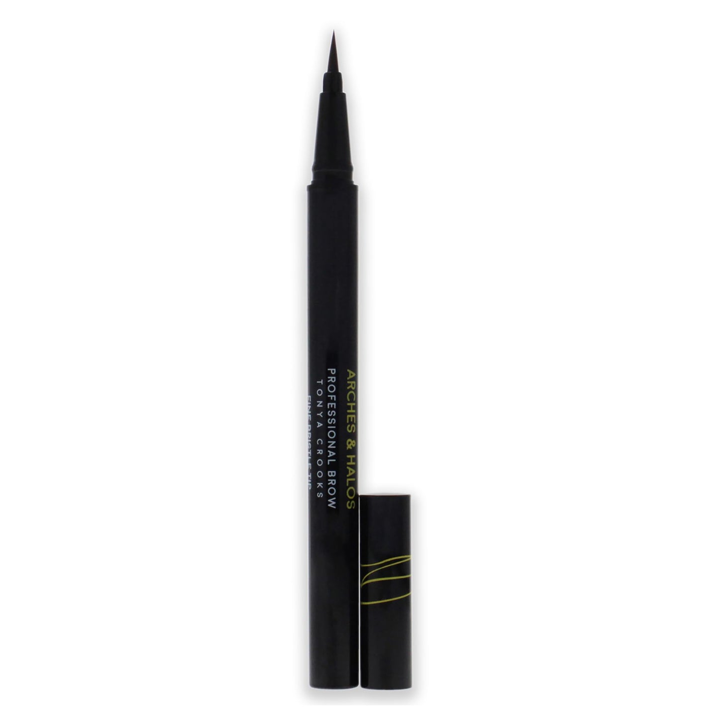 Arches & Halos Bristle Tip Pen - For Full, Bold, More Defined Brows - Long-lasting, Smudge Proof, Pigmented Color - Vegan and Cruelty Free Makeup - Neutral Brown - 0.02 fl oz