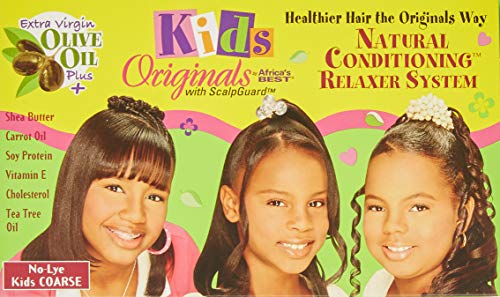 Kids Originals by Africa's Best Natural Conditioning Relaxer System, No Lye Formula, For Kids Coarse Hair, enriched Extra Virgin Olive Oil, Shea Butter, and Vitamin E