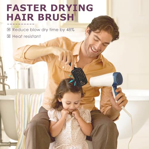 Detangler Hair Brush for Wet & Dry Hair - Soft Nylon Bristles