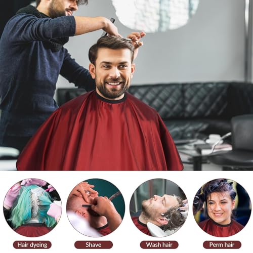 Hair Cutting Cape Set with Neck Brush & Disposable Paper