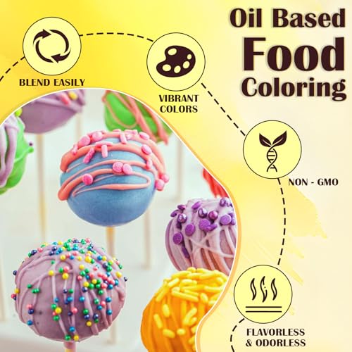 Oil-Based Food Coloring for Chocolate - 16 Colors