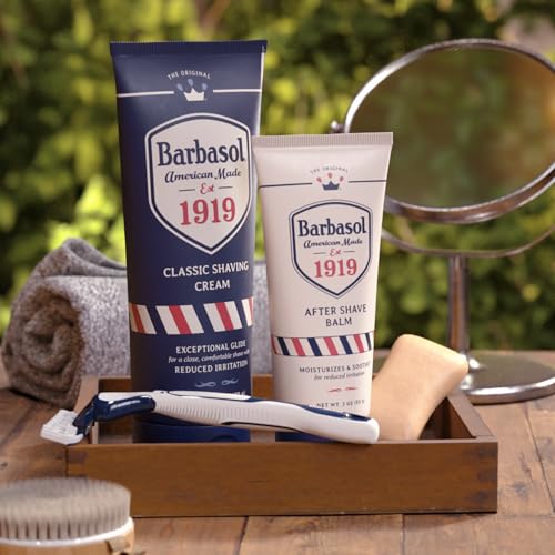 Barbasol 1919 After Shave Balm, Aftershave for Men, Soothes and Moisturizes Skin with Vitamin B and Distilled Witch Hazel - 3 OZ (Pack of 1)