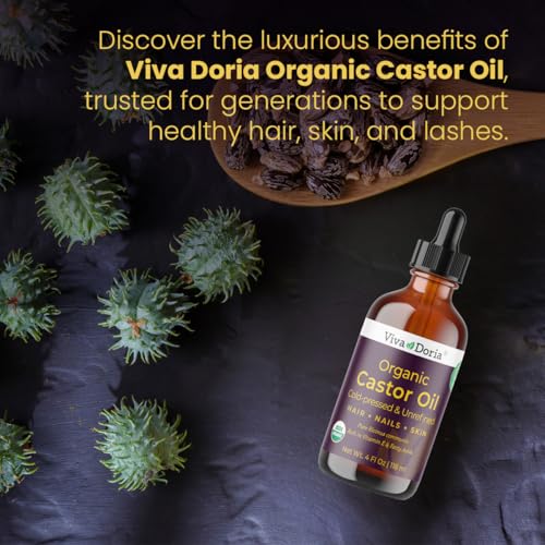 Viva Doria Organic Castor Oil 4 Fl Oz | Cold Pressed