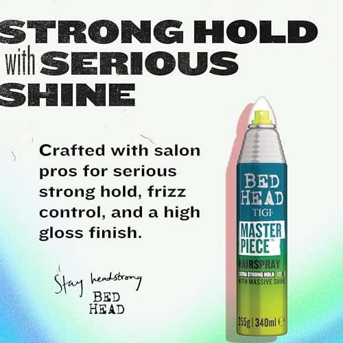 TIGI Bed Head Masterpiece Hairspray 3-Pack ? Extra Strong Hold Hairspray, Frizz Control + Shine, Tropical Scent, 10.3 Oz Ea