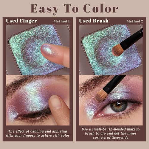 Noerrors Duochrome Champagne Pink Glitter Eyeshadow Palette