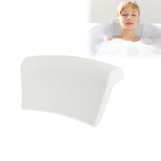 POPETPOP Bath Pillow for Tub - PU Wave Bath Pillow, White Bath Tub Pillows for Head and Neck, Waterproof Tub Pillow for Bathtub, Bath Accessories for Women Men Home, Hotel, Salon, Spa (11.59'' X 5.70'