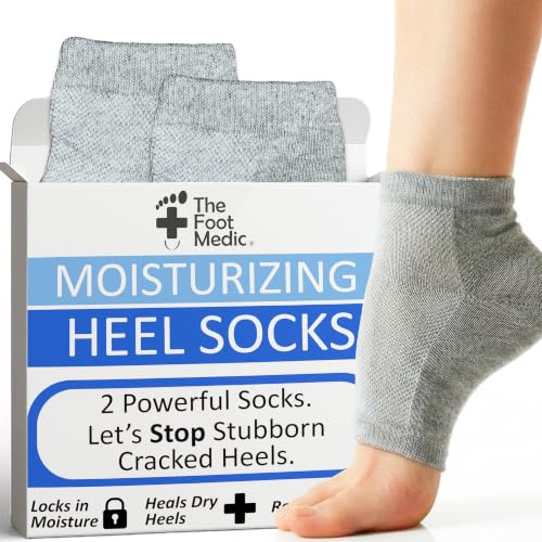 Moisturizing Heel Socks for Cracked Heel Repair - Toeless Design - 1 Pair