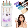 Electric Makeup Brush Cleaner Machine with Dual Modes & Air Dry Holder
