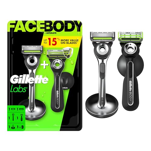 Gillette Labs Men's Razor Duo Pack - Face & Body Grooming System with Refills