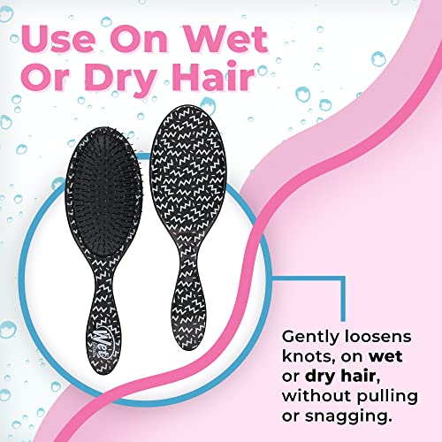 Wet Brush Original Detangler Brush - Squiggle, Hipster - All Hair Types - Ultra-Soft Bristles Glide Through Tangles with Ease - Pain-Free Comb for Men, Women, Boys & Girls (Pack of 3)