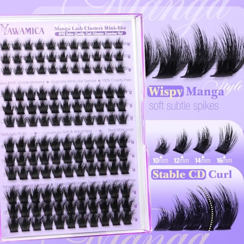 Mink Lash Clusters 10-16mm Wispy Manga CD Curl Eyelash Extensions