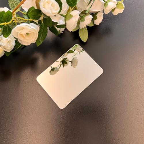 2 Pcs Strong Magnetic Locker Mirror, 4.9" x 6.9" Small Real Glass Mirror with Super Clear Reflection and Fully Magnetic Back for School Locker Refrigerator Office Cabinet