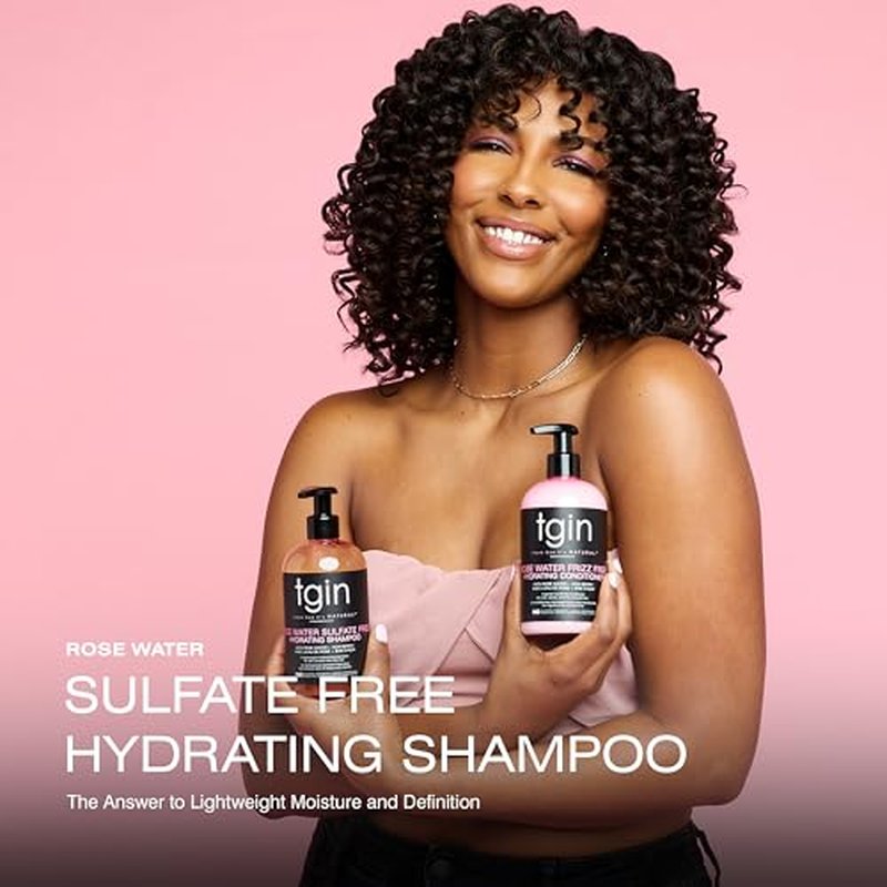 tgin Rose Water Clarifying Shampoo for Curly Hair – 13oz