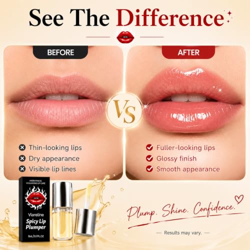 Spicy Lip Plumper Serum with High-Shine Gloss, 0.17 fl oz